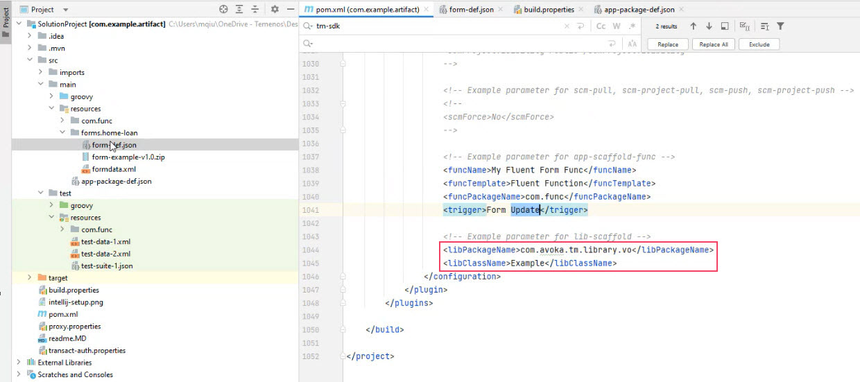 Update code library details