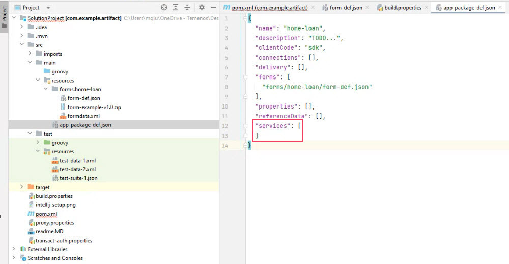 Add service configurations