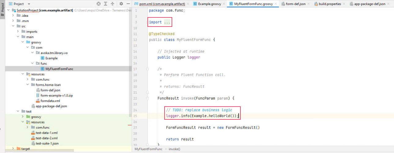 Update the Groovy script
