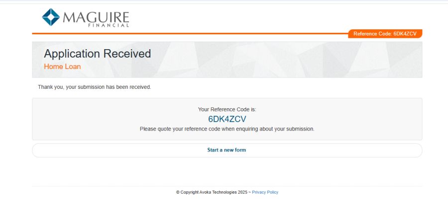 Application Result