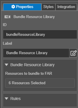 Bundle resource library widget