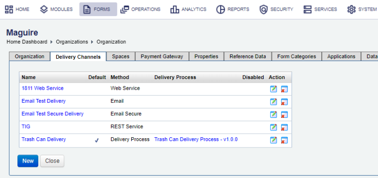 Manager view all delivery channels