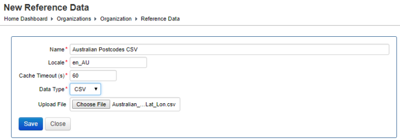 Reference Data Example