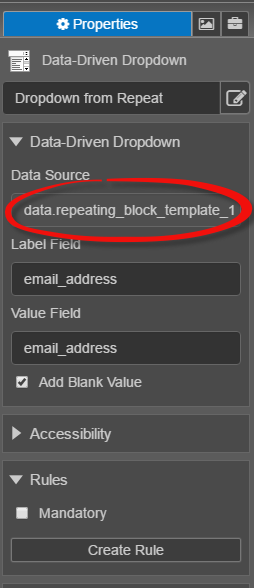 Data-Driven Dropdown Component