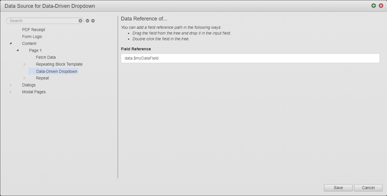 Data-Driven Dropdown Component