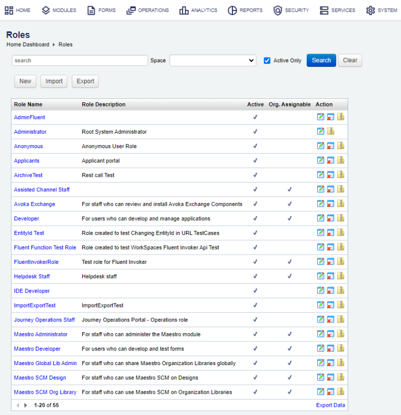 View Roles