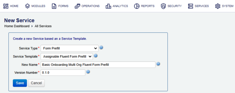 Manager create the assignable form prefill service