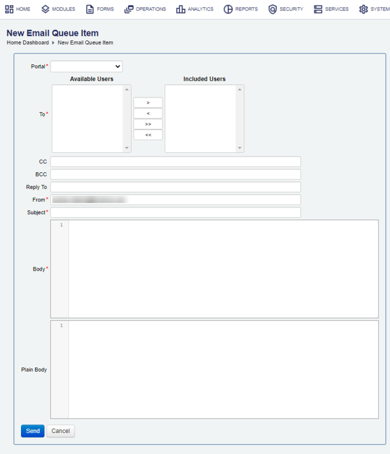 Create an Email Queue Item