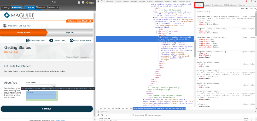 Debug Maestro Forms with Chrome DevTools