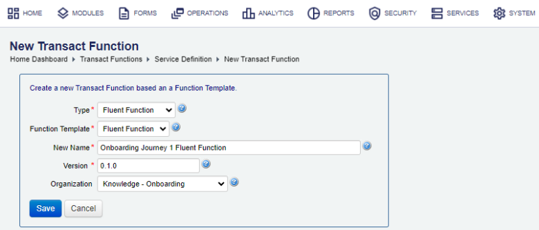 Manager create a Transact function