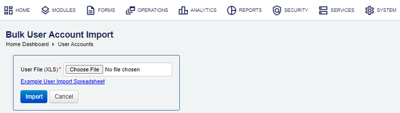 Bulk Import of User Accounts