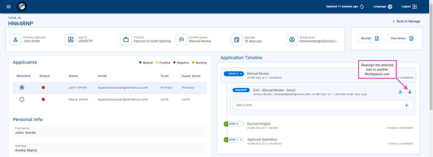 Reassign – Assign A Task To Another User