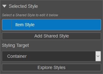 Styles > Selected Style > Styling Target