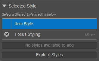 Styles > Selected Style