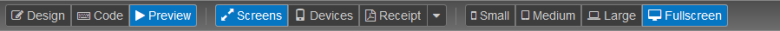 Preview Mode > Toolbar (Screens)