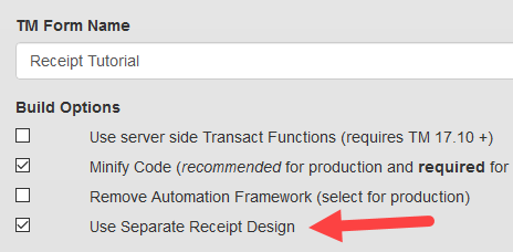 Use Separate Receipt Design